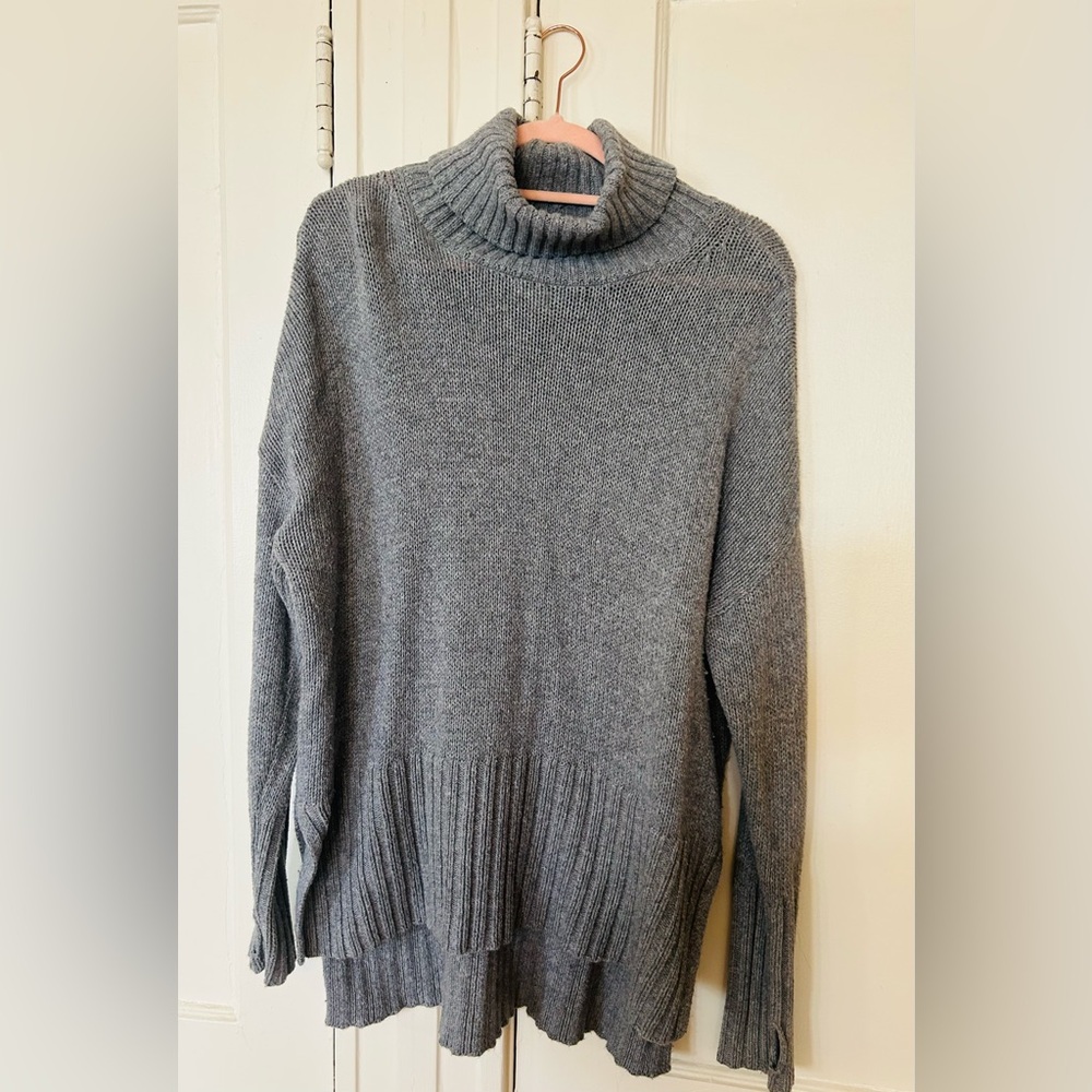 Aerie Woman’s Cozy Sweater Grey Turtleneck